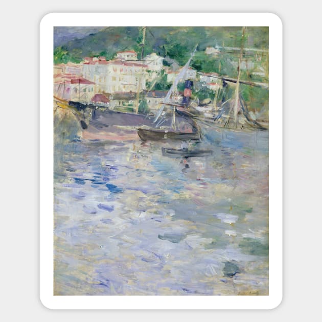 The Port of Nice by Berthe Morisot Sticker by Classic Art Stall